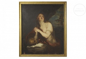 19th century Flemish School ‘Penitent Magdalene’