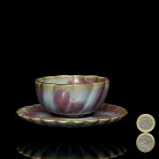 Junyao ceramic bowl and plate, 20th century