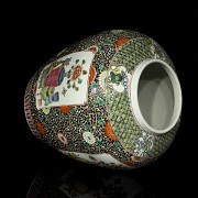 Porcelain enamelled vase, 20th century