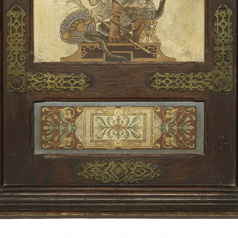 Pair of wooden panels ‘Oriental Women’, early 20th century