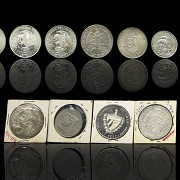 Colección de once monedas Hispano-Mexicanas