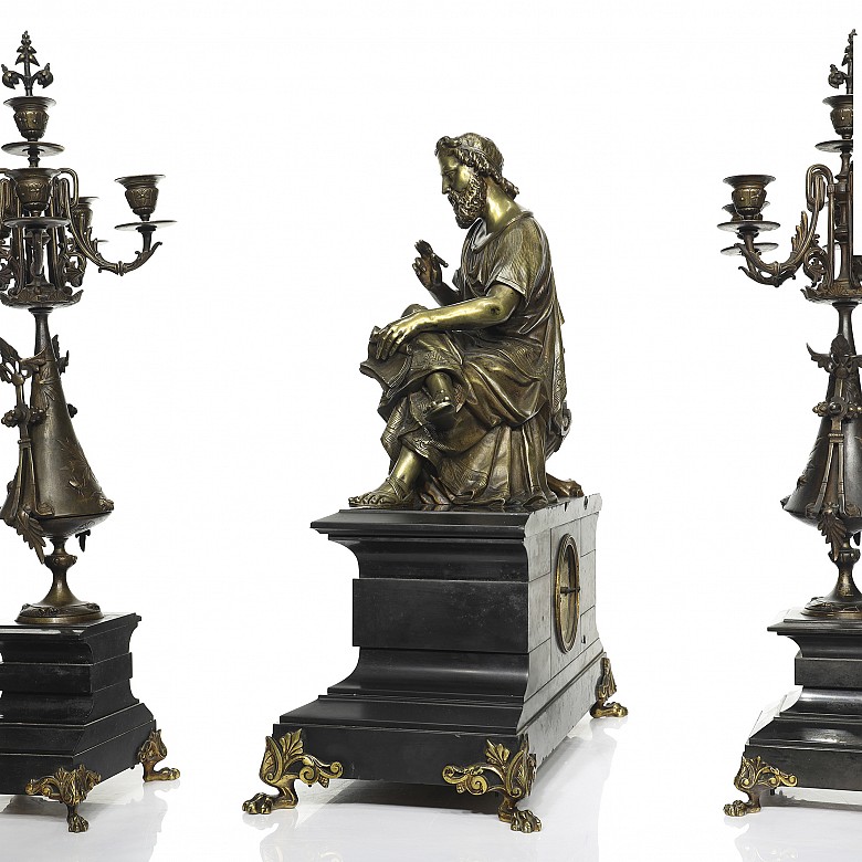 Théodore Doriot (S.XIX) Lage french table whats with candelabra.