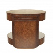 Art Deco elm side table - 1