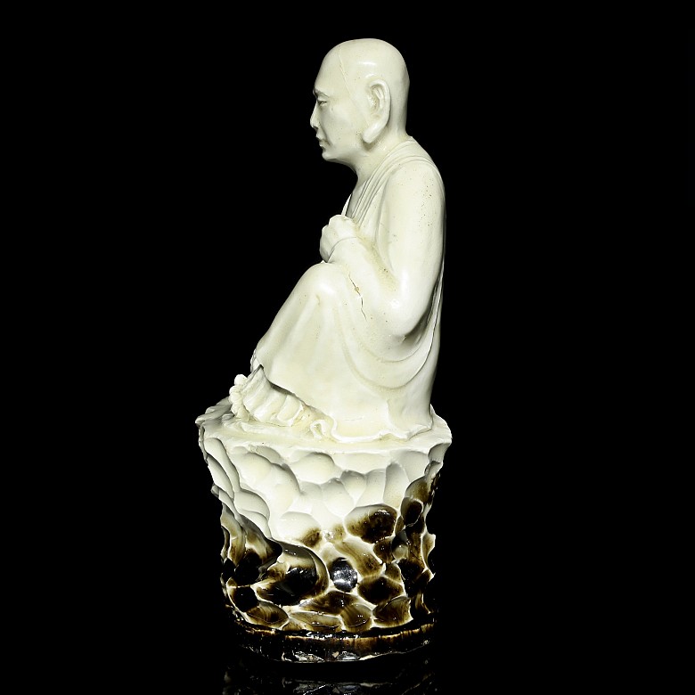 Dingyao ‘Luohan’ porcelain figurine, Qing dynasty