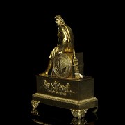 Empire gilt table clock, France, 19th century