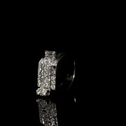 White gold ring with diamonds