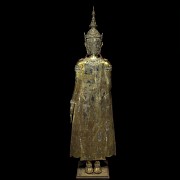 Thai Buddha in golden bronze, 20th century