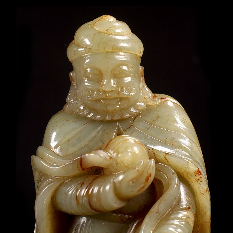 Jade figurine ‘Bodhidharma’, Qing dynasty