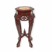 Carved wooden octagonal stand, 20th century - 5