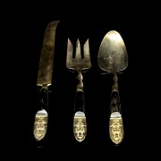 Cutlery ‘Siam’ in brass with case, 20th century