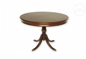 Round mahogany table