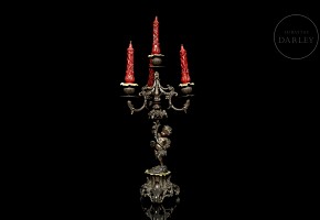 Candelabro de bronce, s.XX