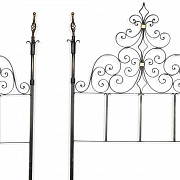 Pair of iron headboards, 20th century