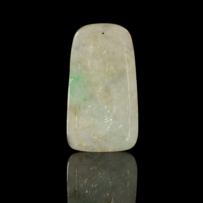 Carved jadeite pendant ‘Monkey’, Qing dynasty