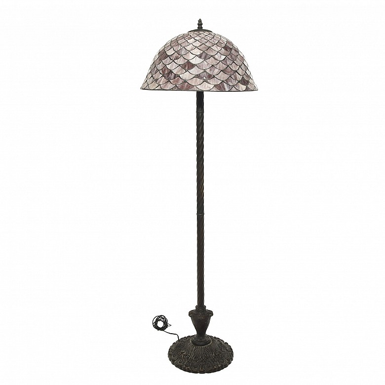 Tiffanies style floor lamp, 20th century