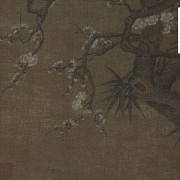 Chinese painting ‘Birds in an Almond Tree’, Qing dynasty