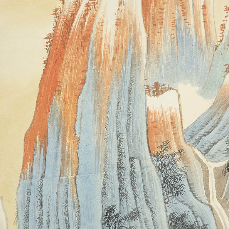 Chinese painting ‘Mountain landscape’, 20th century