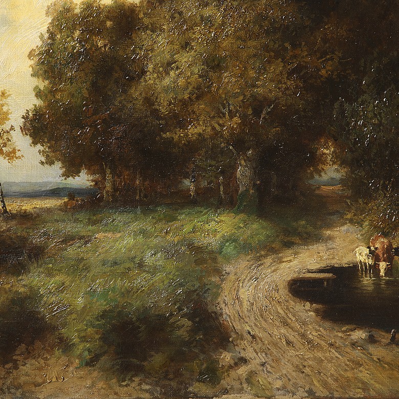 Joseph Ringeiser (1863) ‘Romantic Landscape’, 19th century