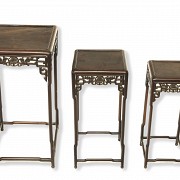 Chinese wooden nesting tables, 20th century