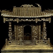 Small carved wooden temple, 19th - 20th century