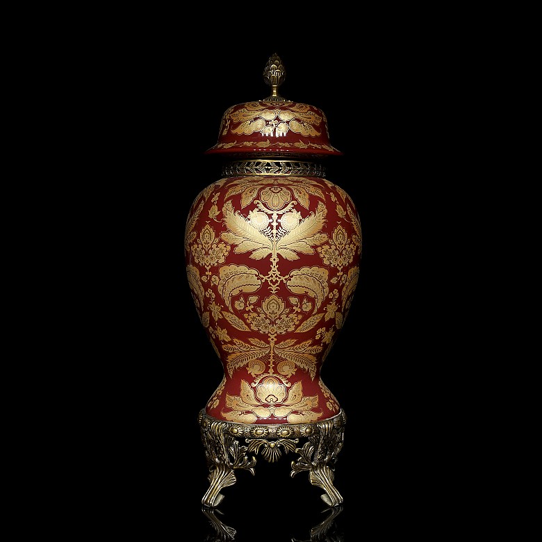 Large red vase, Louis XV style, 20th century - 1