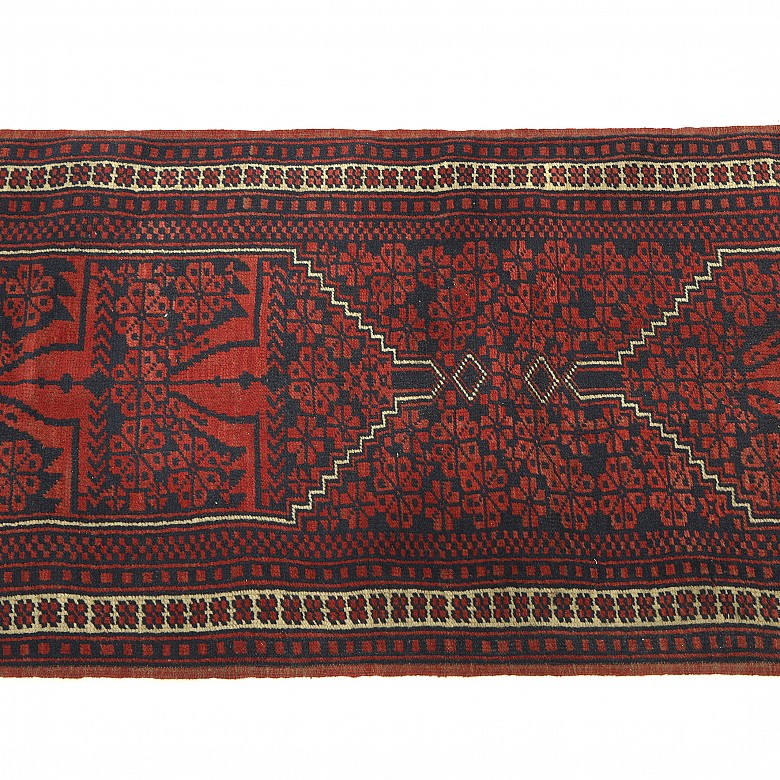 Pequeña alfombra persa de lana, s.XX