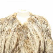 Jacket, stole and collar of white fox