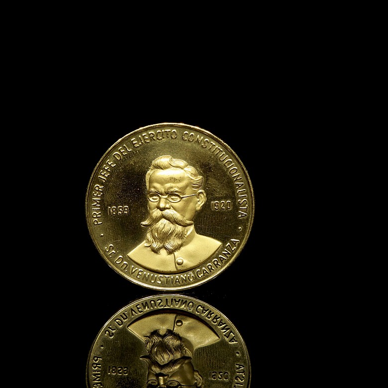 Gold medal coin ‘Fiftieth Anniversary of the Plan of Guadalupe’, Mexico