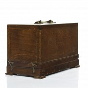 Brass and wood barograph, 20th century