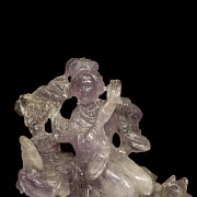 Two of carved quartz figures, 20th century - 5