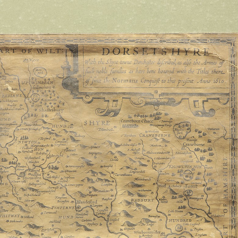 Map of Dorsetshire, 19th - 20th century