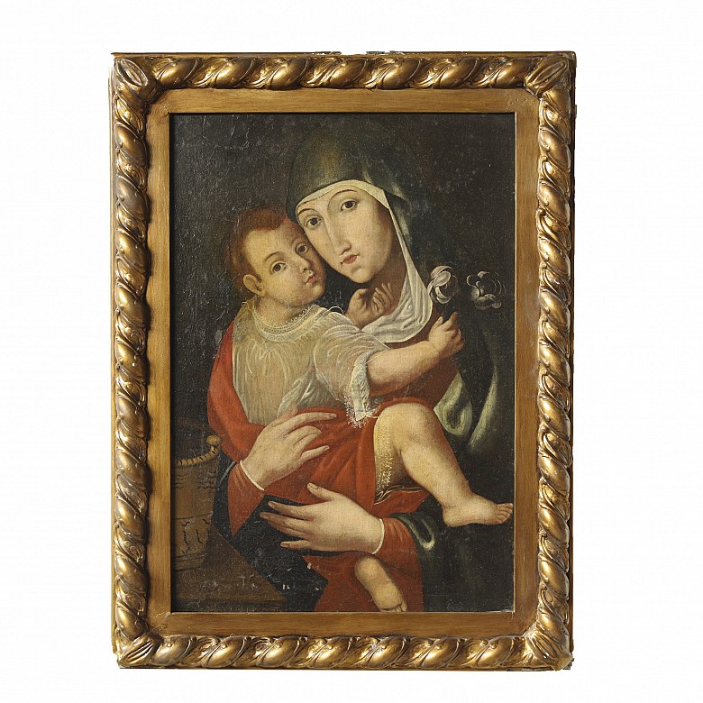 Virgen María y niño Jesús, s.XVIII-XIX