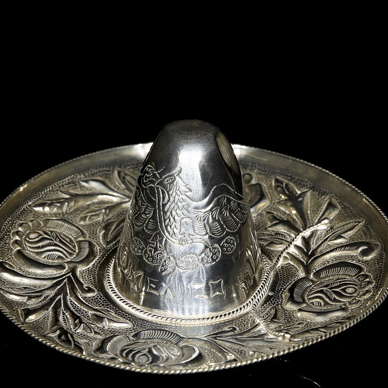 Pequeño sombrero de plata mexicana, s.XX