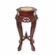 Carved wooden octagonal stand, 20th century