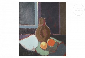 20th century painting ‘Still life with jug and oranges’