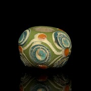 Green enamel bead, Warring States Period