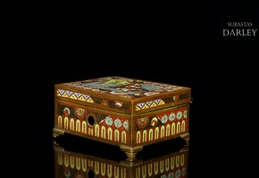 Pequeña caja de cloisonné, Asia, S.XX