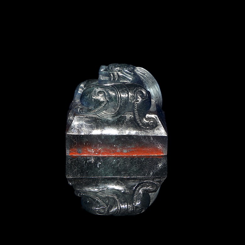 Small aquamarine ‘Dragon’ seal, Qing dynasty