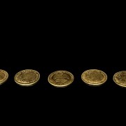 Five gold coins “Republic of Mexico”