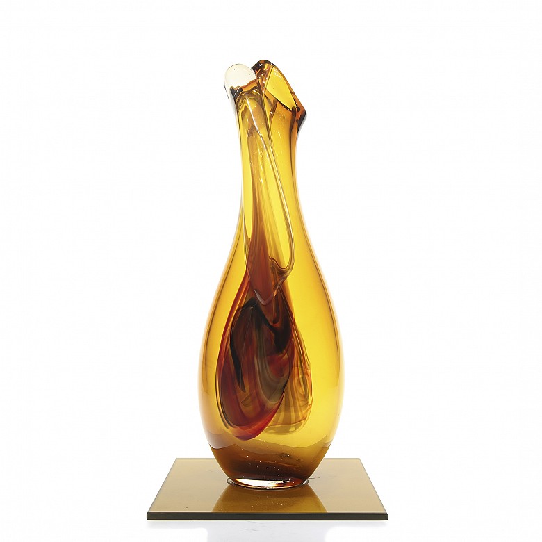 Molinary. Murano glass vase, 20th century