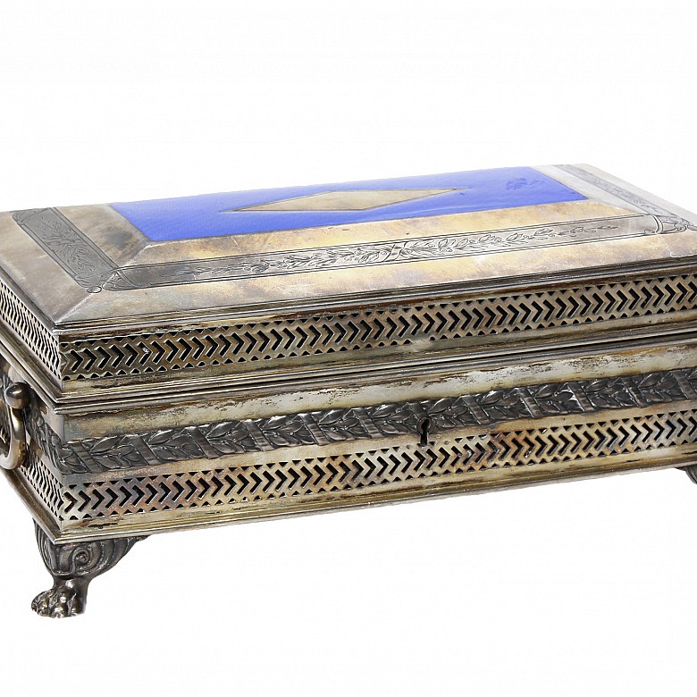 Silver jewelery box, van Arcken and Co, law 935