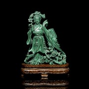 Carved malachite figure ‘Lady’, 20th century