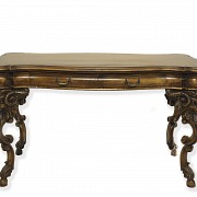 Louis XV wooden writing desk with ram's feet, 20th century - 1