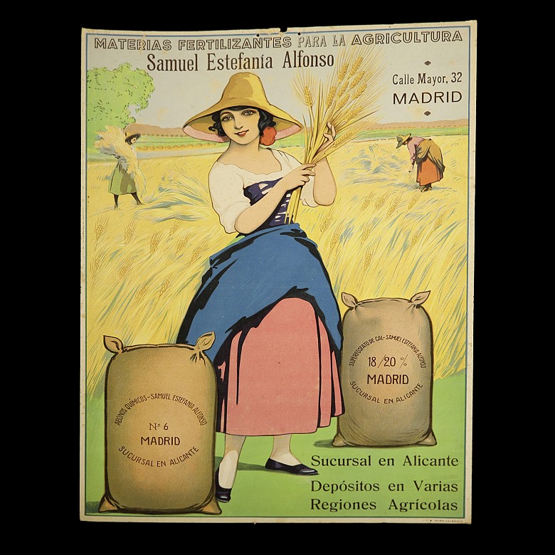 Advertising poster ‘Samuel Fertilising Materials’, Alicante, 20th century