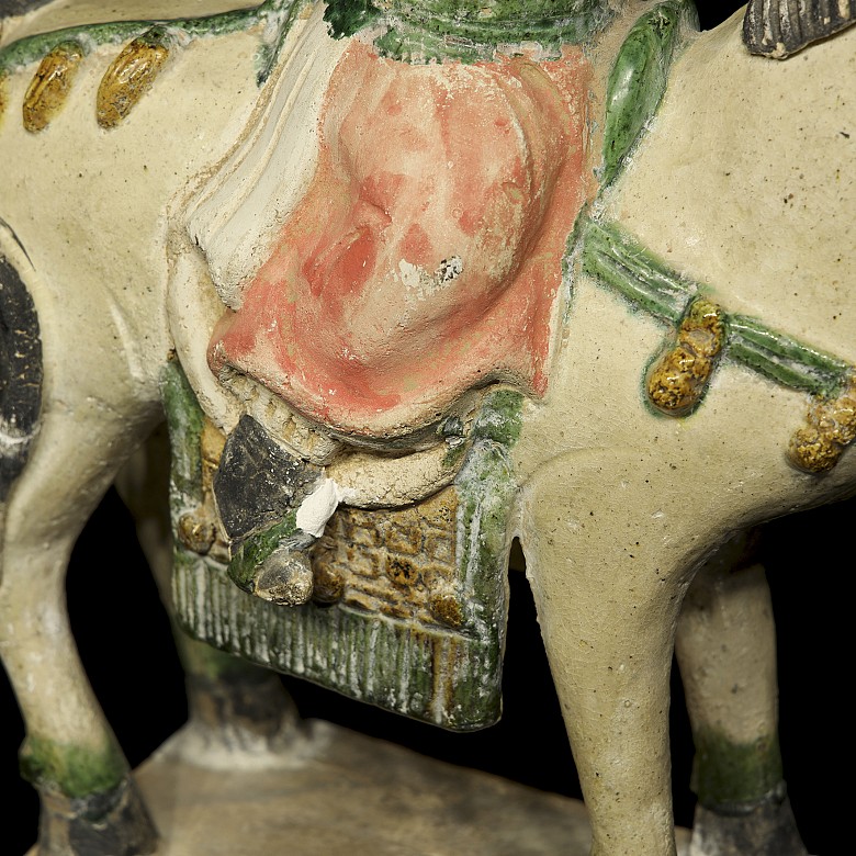 Pair of ceramic horsemen, Ming dynasty - 6