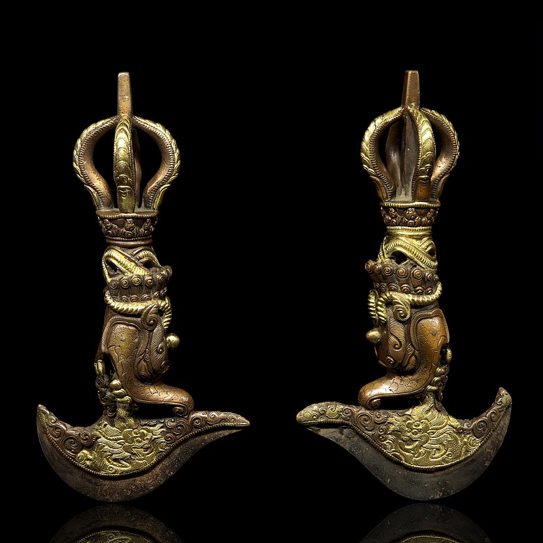 Pair of vajra swords, Qing dynasty, Qianlong