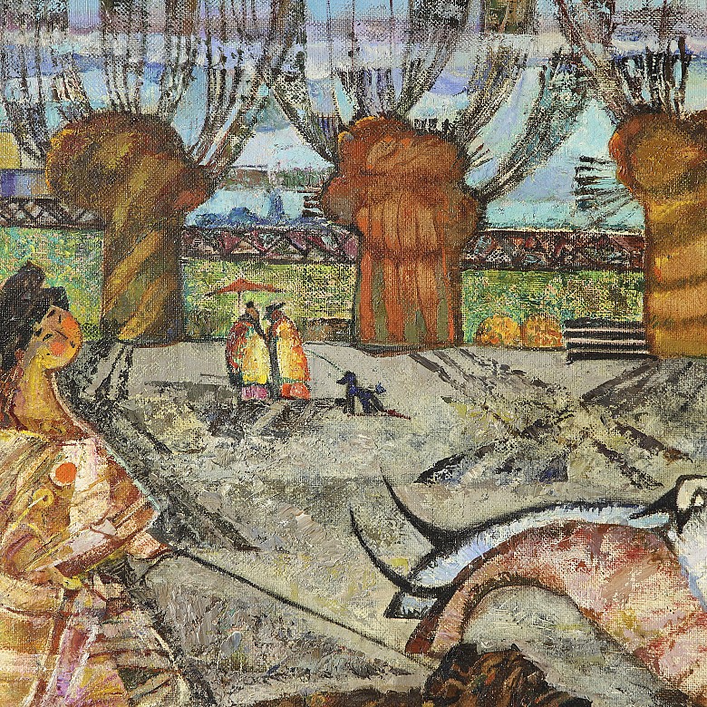 Elena Rudoplavova (20th century) “Spring Rendezvous”, 1995