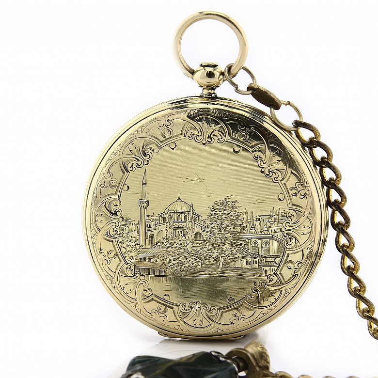 18k gold pocket watch for the Turkish market.