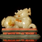 Carved jade figure ‘Qilin’, Qing Dynasty