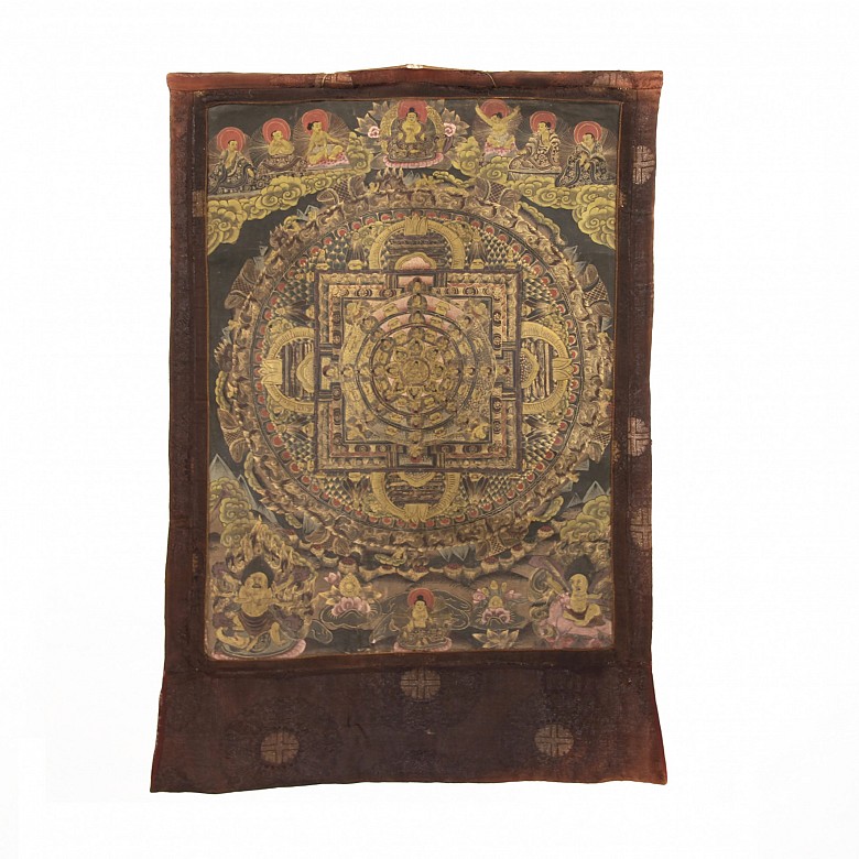 Silk Thangka, 19th century